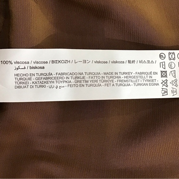 Zara Brown Satin Effect Twisted Effect Plunging Neckline Jumpsuit Size X… - Picture 15 of 16